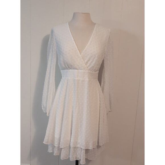 Double Crazy Mini Dress White Med - Picture 2 of 8